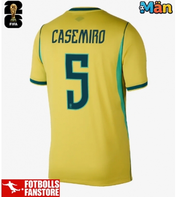 Brasilien Casemiro #5 Hemmatröja VM 2026 Kortärmad